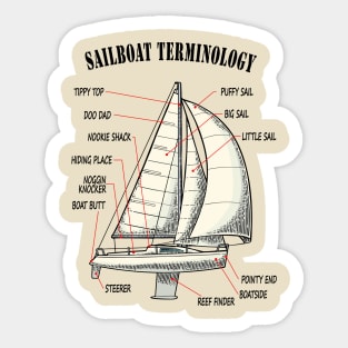 Funny Sailboat Terminology Sticker